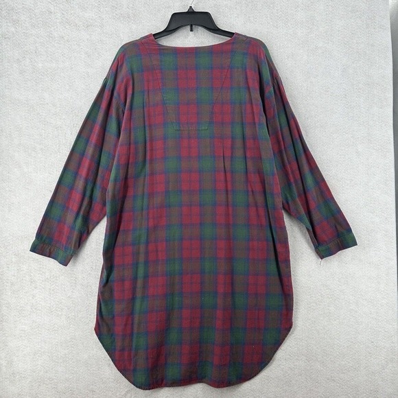 Vintage Walt Disney World Minnie Flannel Nightgown Women's SM Plaid Sleep Wear - Picture 2 of 14
